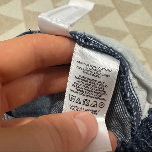 Loft chambray drawstring cotton linen shorts - Picture 4 of 4